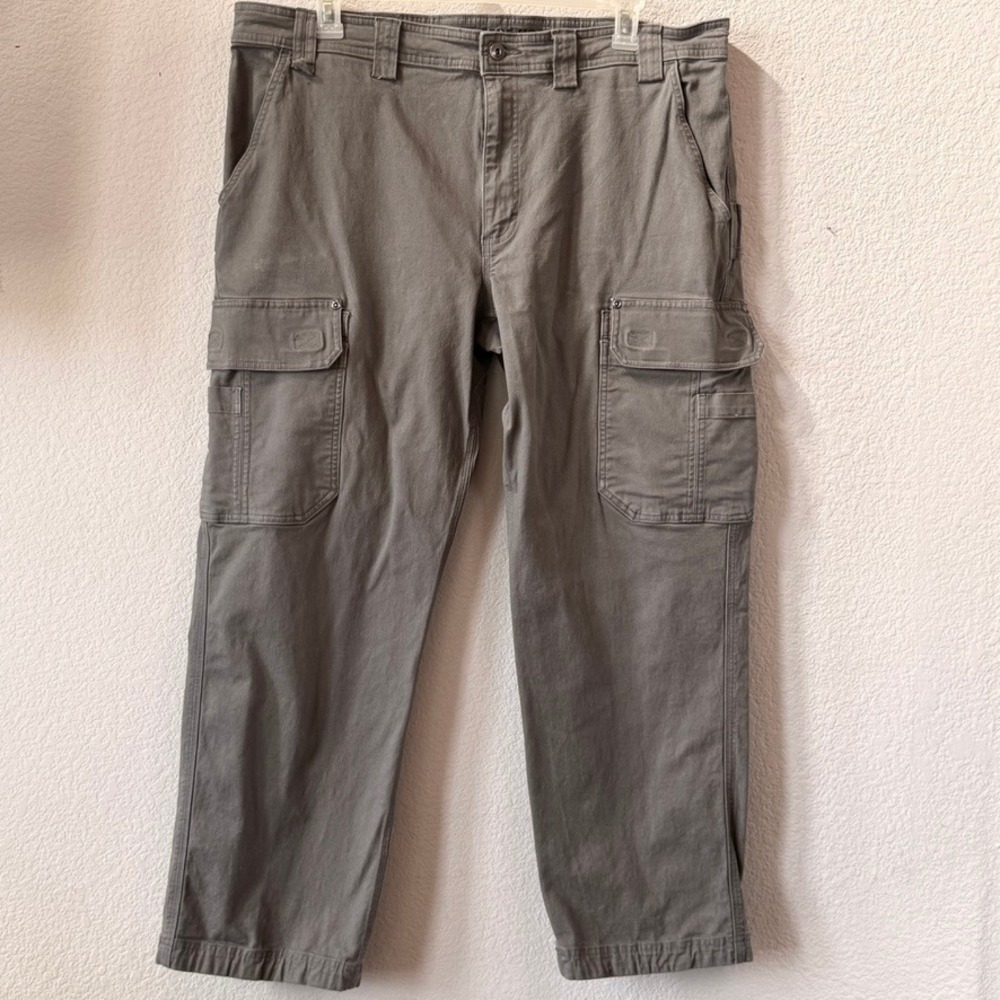Duluth Trading Co DuluthFlex Fire Hose Cargo Pants Mens 42x32 Gray Relaxed
